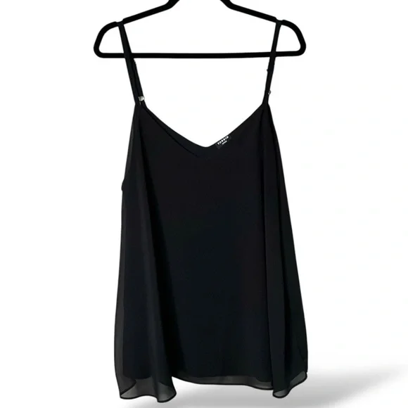 TORRID Black Chiffon Swing Cami Adjustable Straps Lined CA Sz 2X - Picture 3 of 10